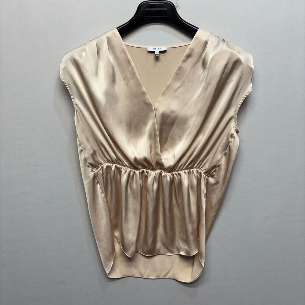 Reiss Women Blouse Top Shirt Size US 4 UK 8 Polyester D095 -14